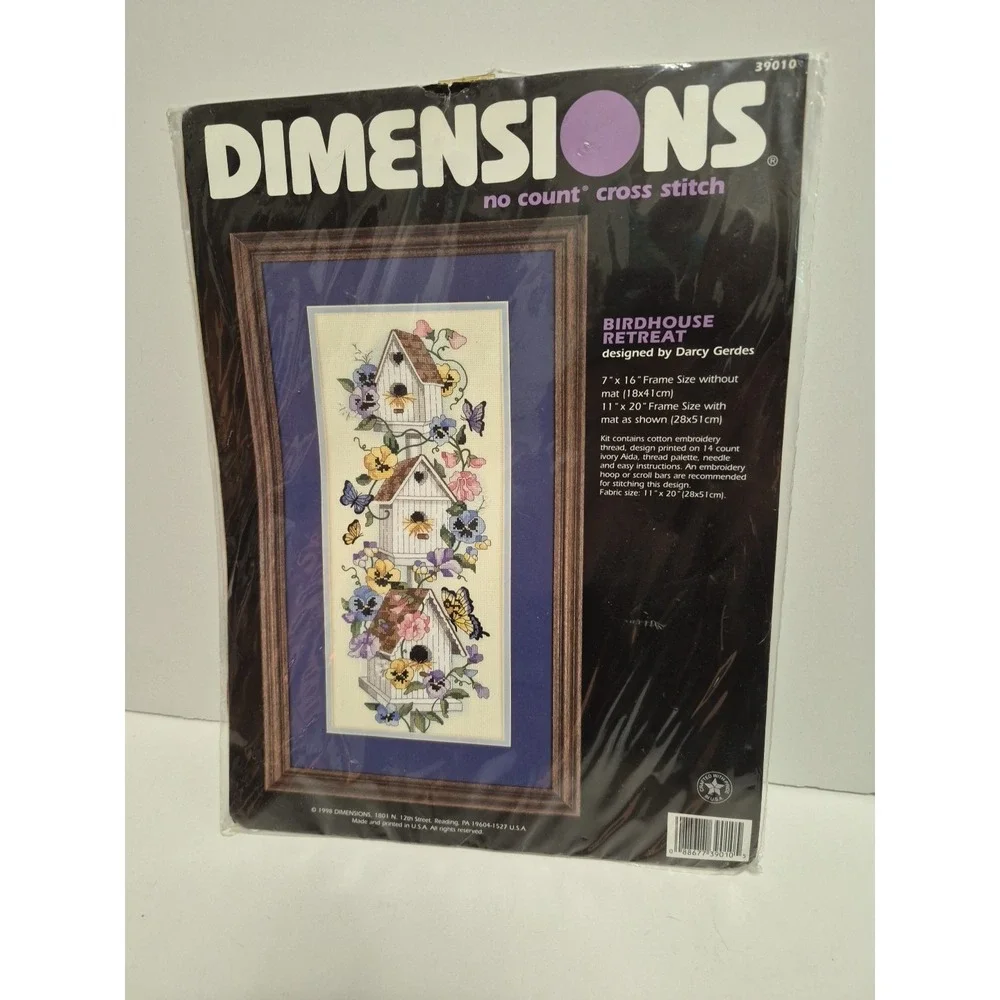 Birdhouse Retreat Cross Stitch Dimensions Kit 1998 Bird House No 39010 NEW